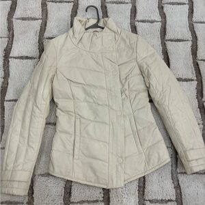 White leather Danier  winter jacket